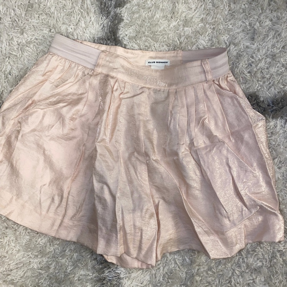 Club Monaco Blush Satin Skort